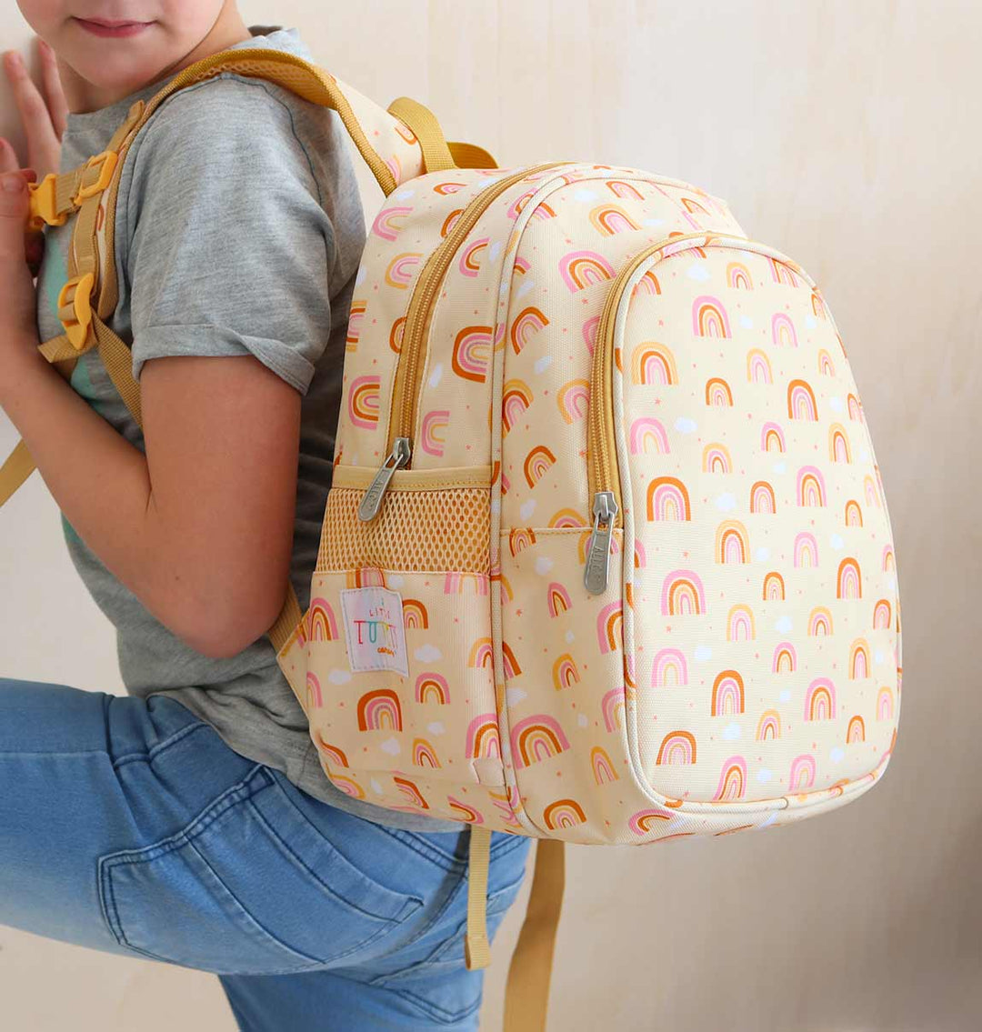 A Little Lovely Company - Backpack with Insulated Pocket: Rainbows