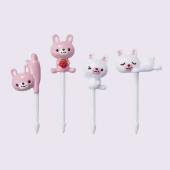 Torune Rabbit Bento Picks - Pack of 8