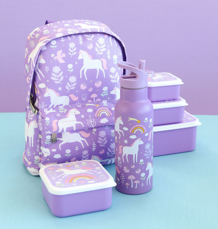 A Lovely Little Company - XL Stainless Steel Drink / Water Bottle: Unicorn Dreams