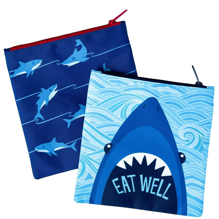 Yumbox Reusable Sandwich Bag - Set of 2 - Sharks Duo