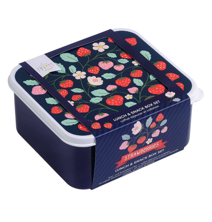 A Little Lovely Company - Lunch & Snack Box Set: Strawberries