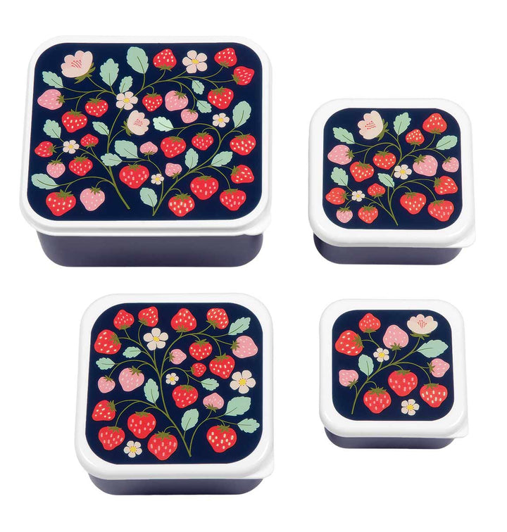 A Little Lovely Company - Lunch & Snack Box Set: Strawberries