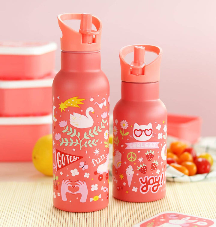A Little Lovely Company Kids Stainless Steel Drink/Water Bottle: Fun