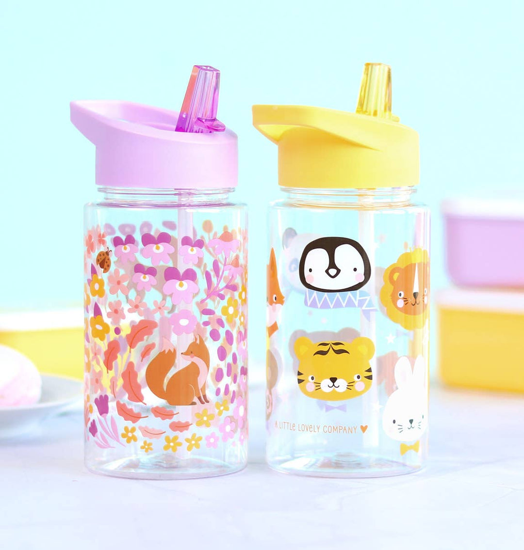 A Little Lovely Company - Kids Drink/Water Bottle: Animal friends