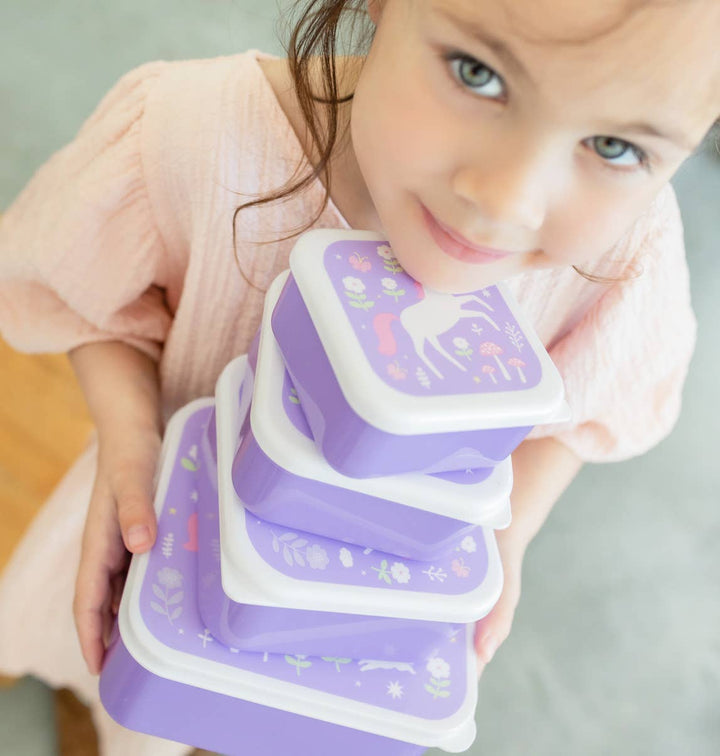 A Little Lovely Company - Lunch & Snack Box Set: Unicorn Dreams