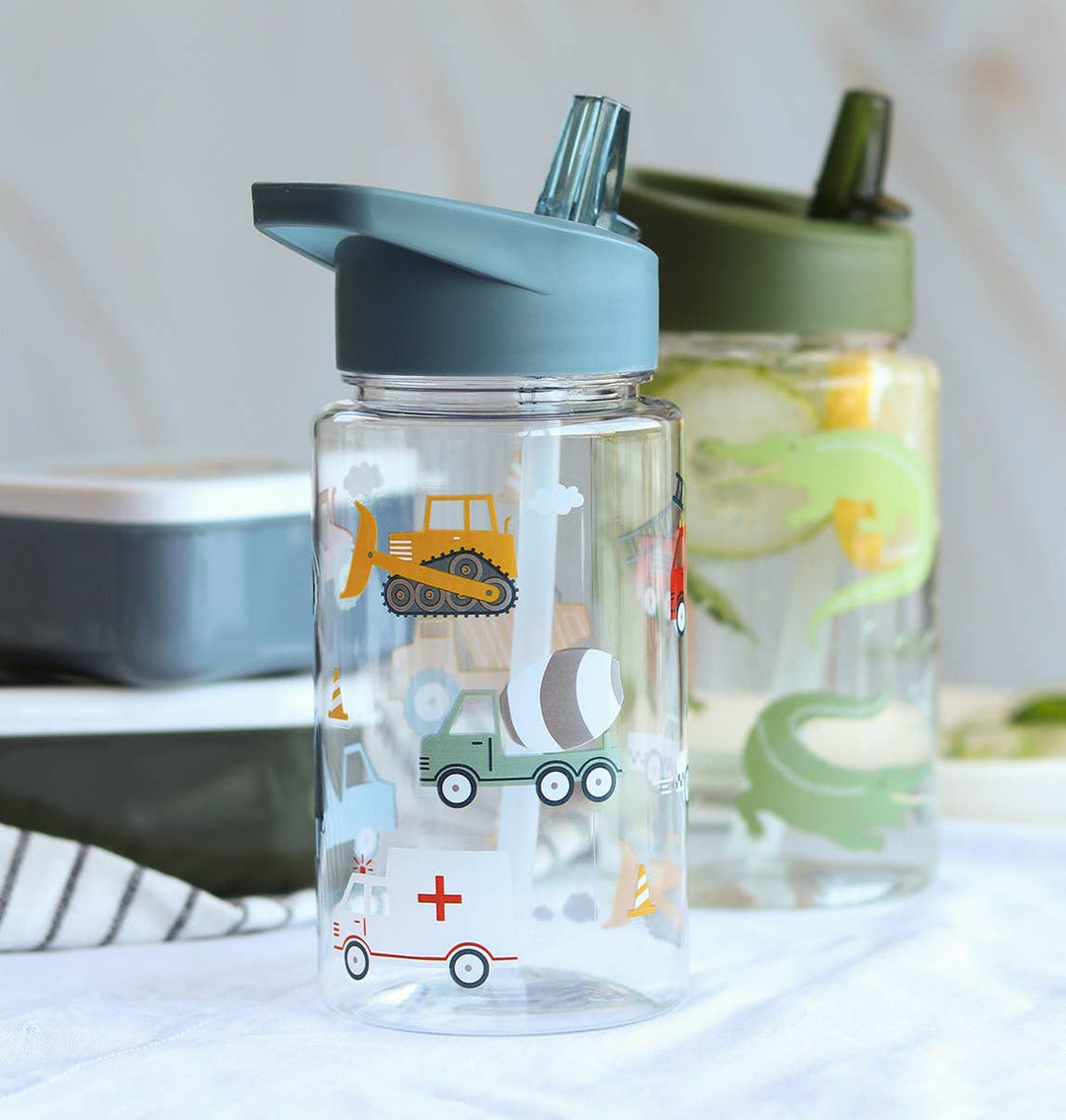 A Little Lovely Company - Kids Drink/Water Bottle: Vehicles