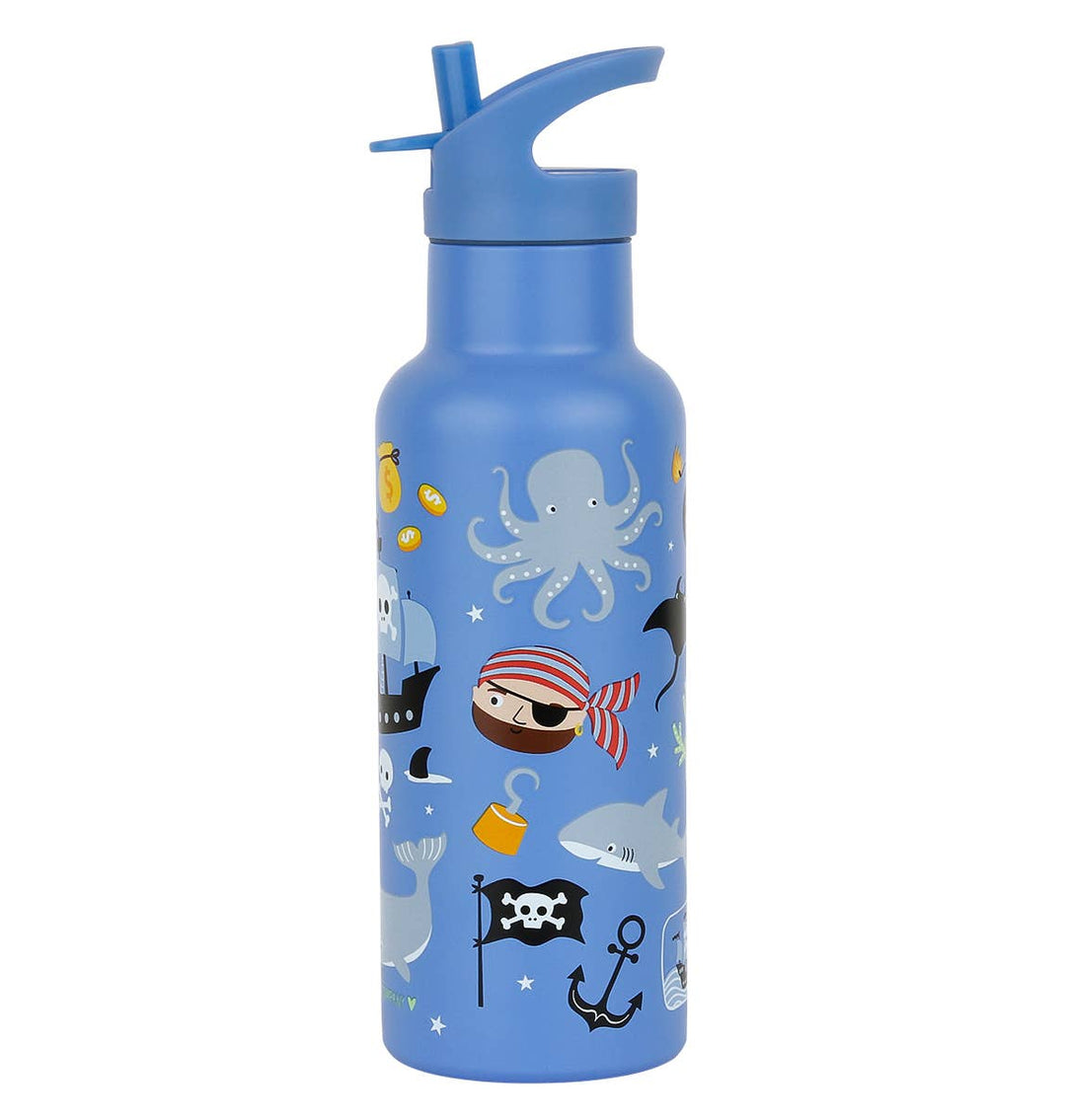 A Little Lovely Company - XL Stainless Steel Drink / Water Bottle: Pirates