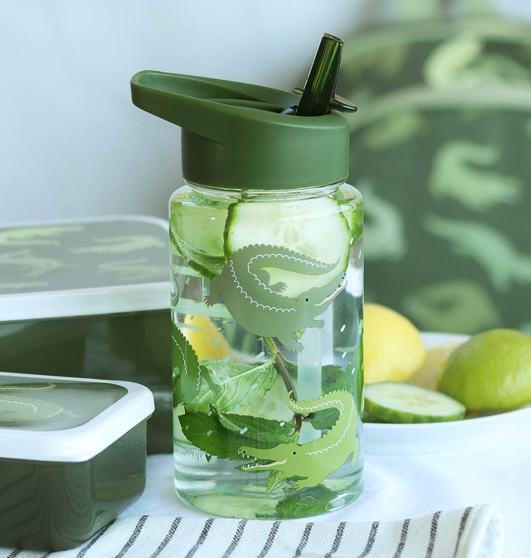 A Little Lovely Company - Kids Drink/Water Bottle: Crocodiles
