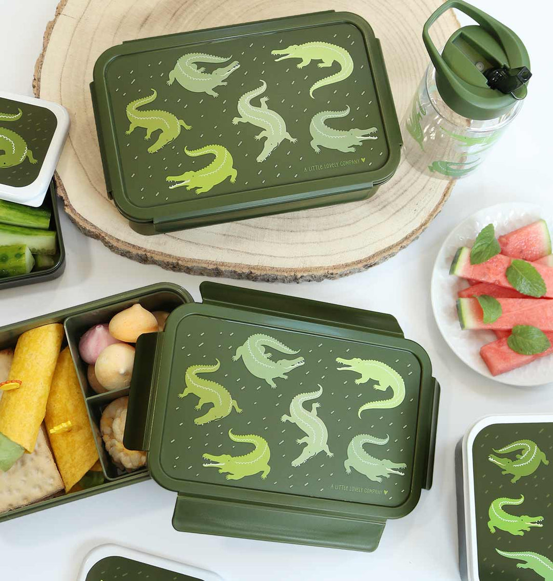 A Little Lovely Company - Bento Lunch Box: Crocodiles