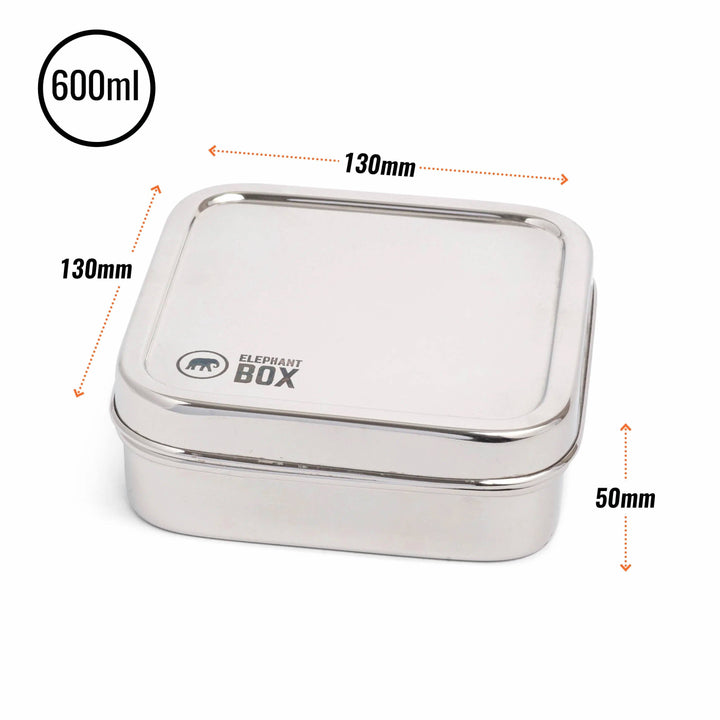 Elephant Box - Square Salad Box 600ml