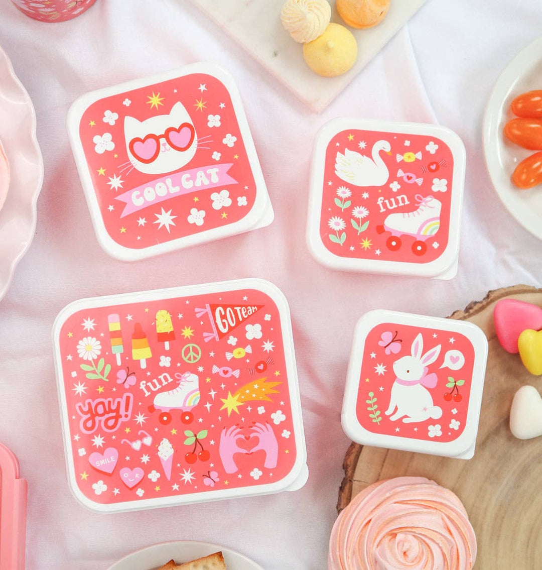A Little Lovely Company - Lunch & Snack Box Set: Fun