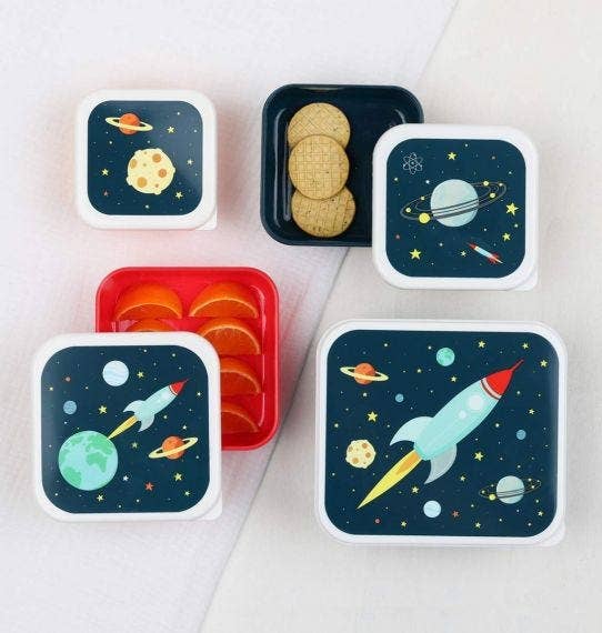 A Little Lovely Company - Lunch & Snack Box Set: Space