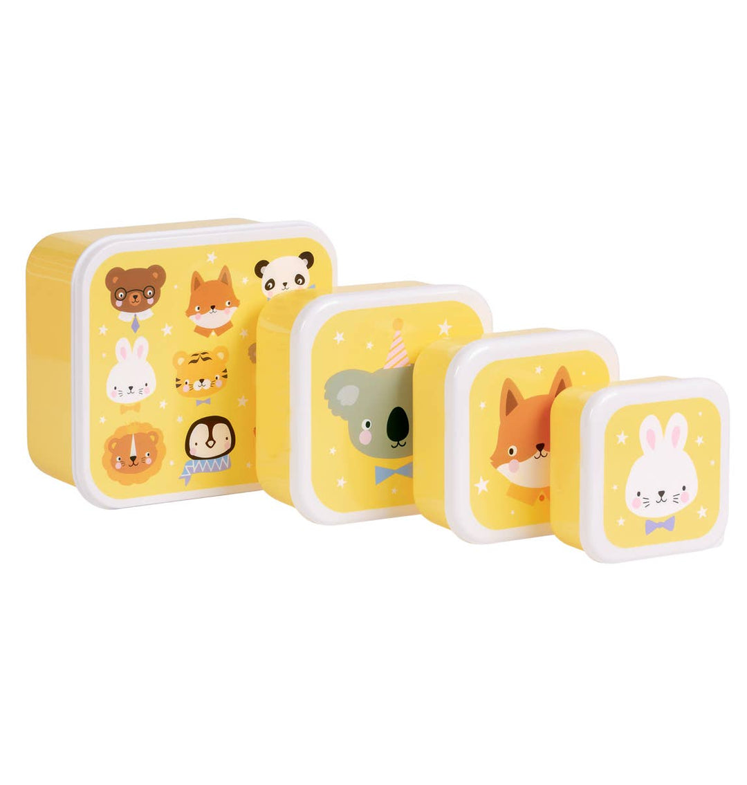 A Little Lovely Company - Lunch & Snack Box Set: Animal friends