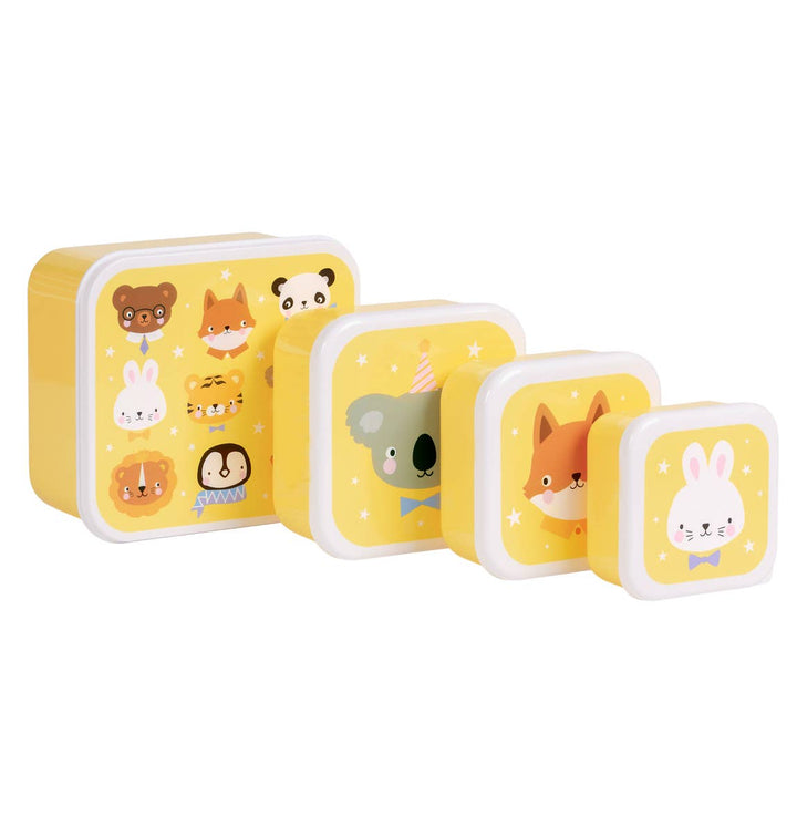 A Little Lovely Company - Lunch & Snack Box Set: Animal friends