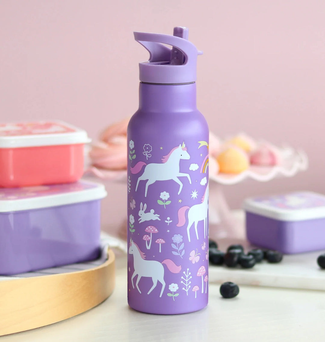 A Lovely Little Company - XL Stainless Steel Drink / Water Bottle: Unicorn Dreams