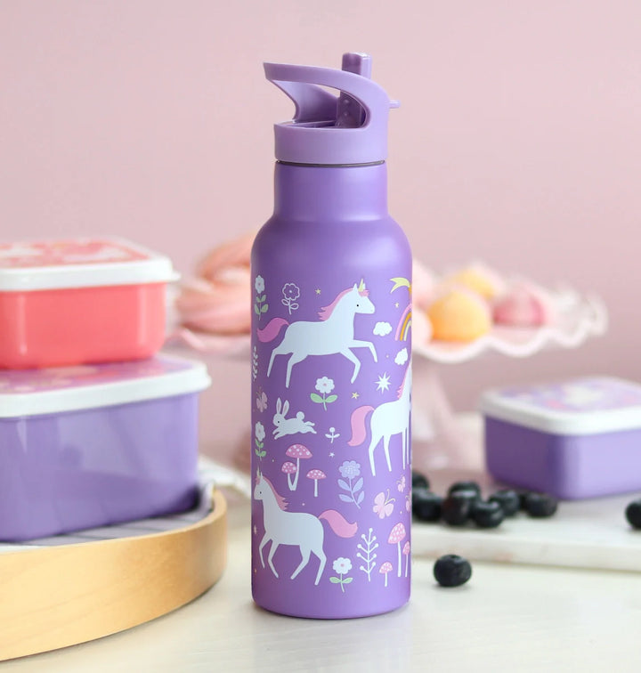 A Lovely Little Company - XL Stainless Steel Drink / Water Bottle: Unicorn Dreams