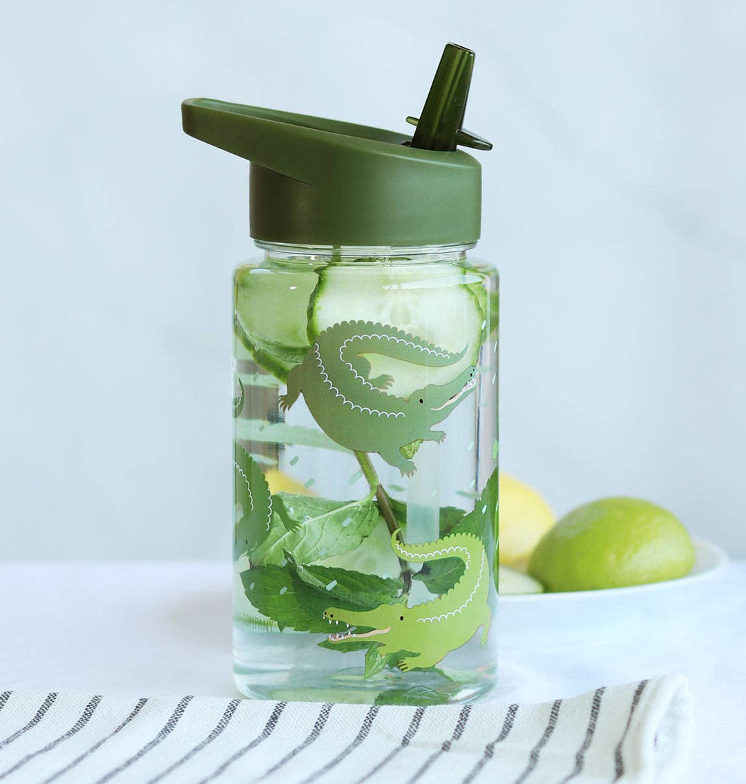 A Little Lovely Company - Kids Drink/Water Bottle: Crocodiles