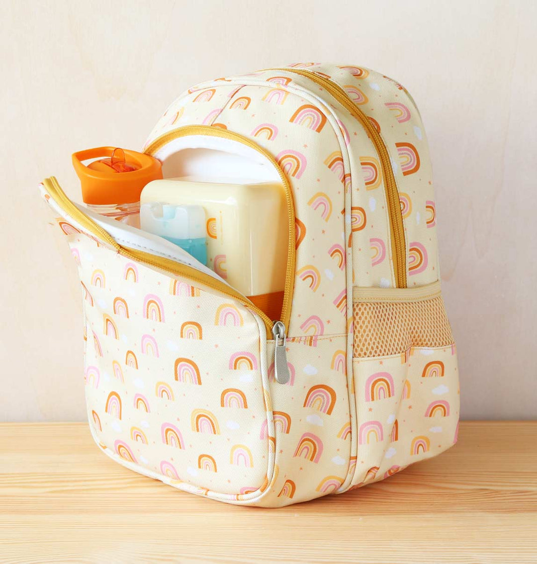 A Little Lovely Company - Backpack with Insulated Pocket: Rainbows