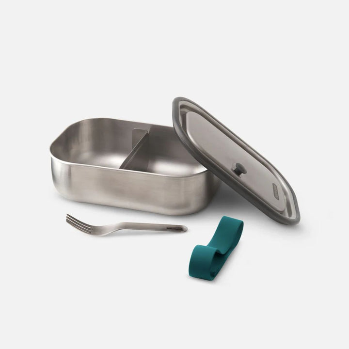 Black+Blum Stainless Steel Leak Proof Lunch Box with Fork | Ocean | 1 Litre