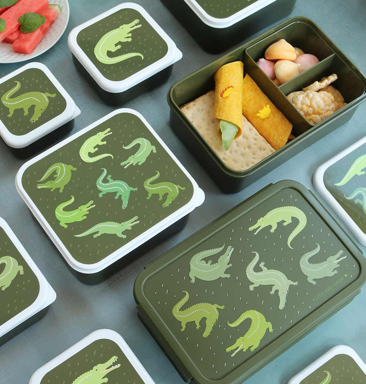 A Lovely Little Company Lunch & Snack Box Set: Crocodiles
