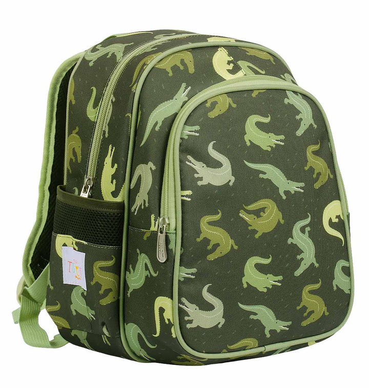 A Little Lovely Company - Backpack with Insulated Pocket: Crocodiles