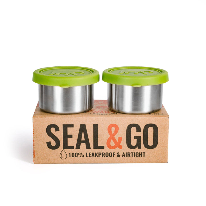 Elephant Box - Seal & Go Steel Snack Pots (2 x 100ml)