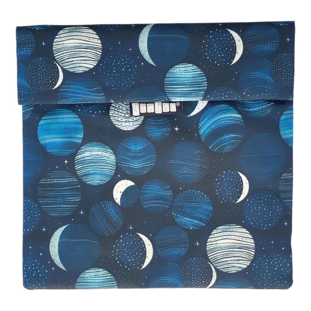 Yumbox Reusable Sandwich Bag - Set of 2 - Navy & Lunar Phases