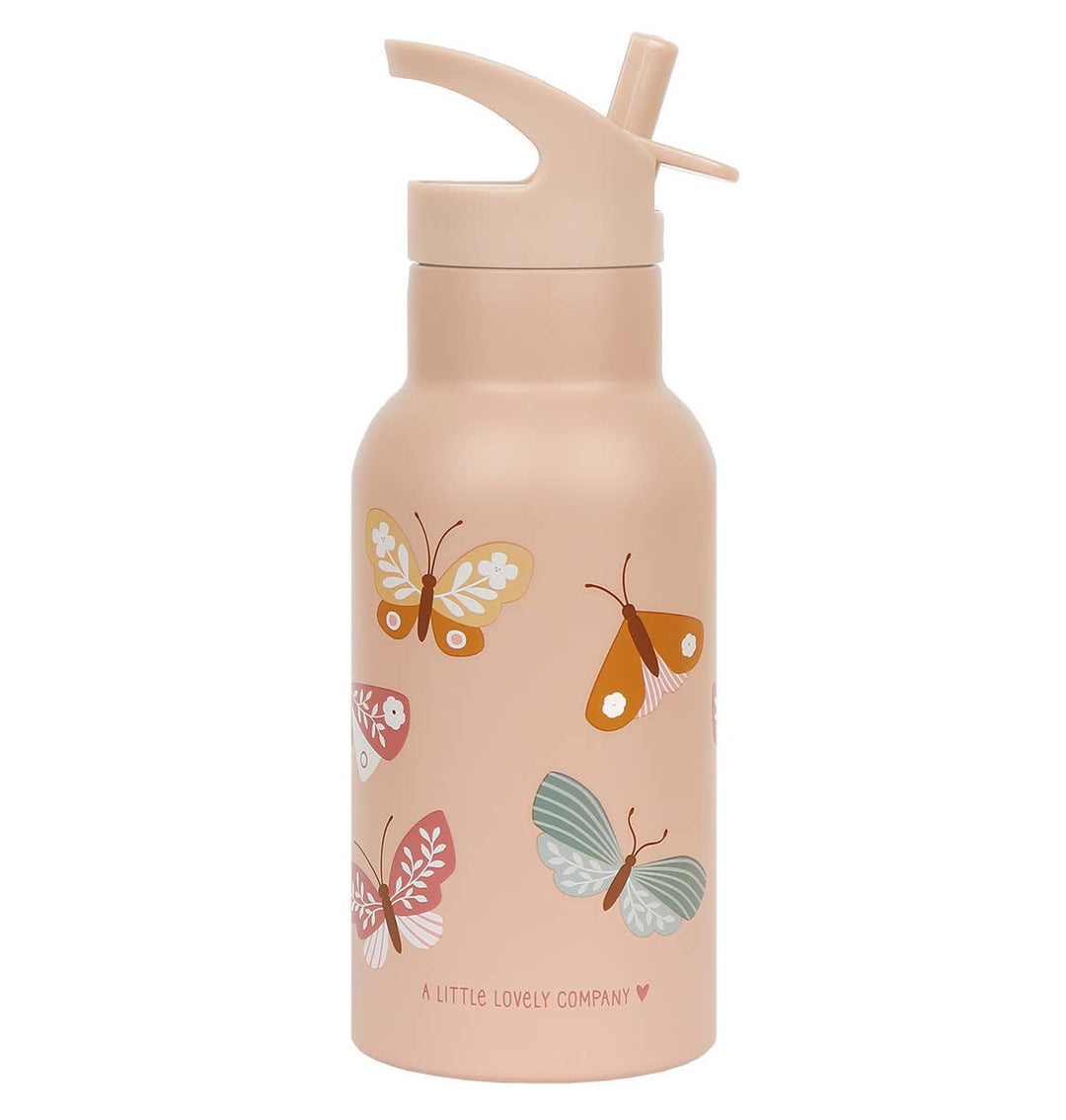 A Little Lovely Company Kids Stainless Steel Drink / Water Bottle: Butterflies