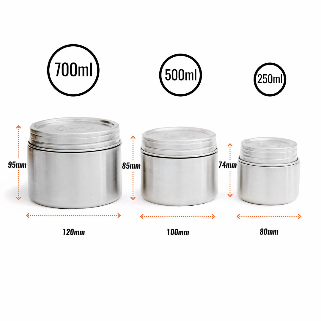 Elephant Box - Twist & Lock Food Canister Trio
