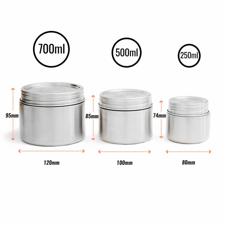 Elephant Box - Twist & Lock Food Canister Trio