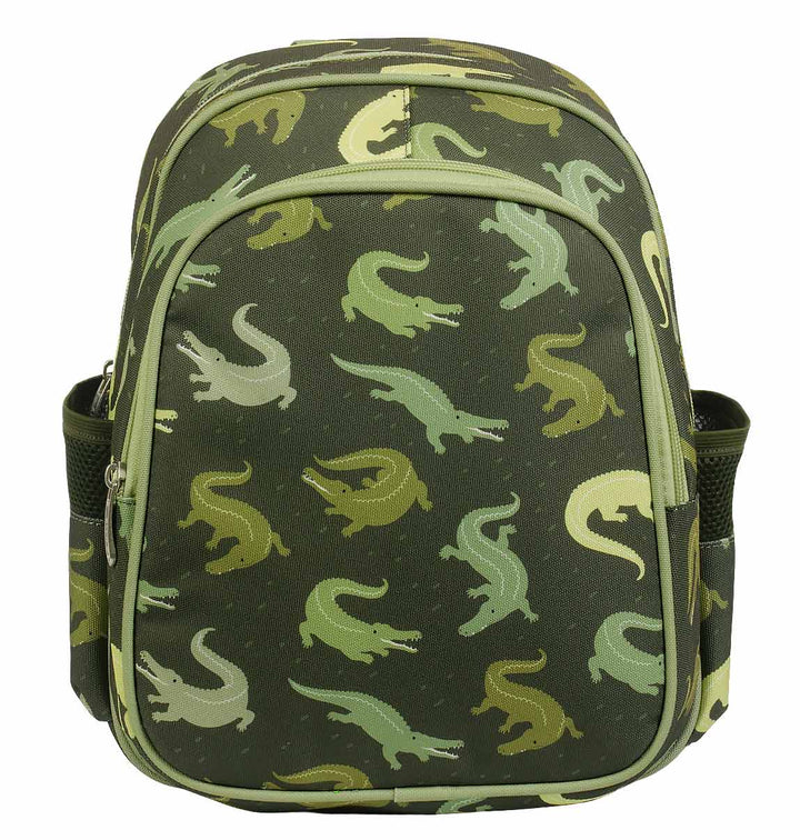 A Little Lovely Company - Backpack with Insulated Pocket: Crocodiles