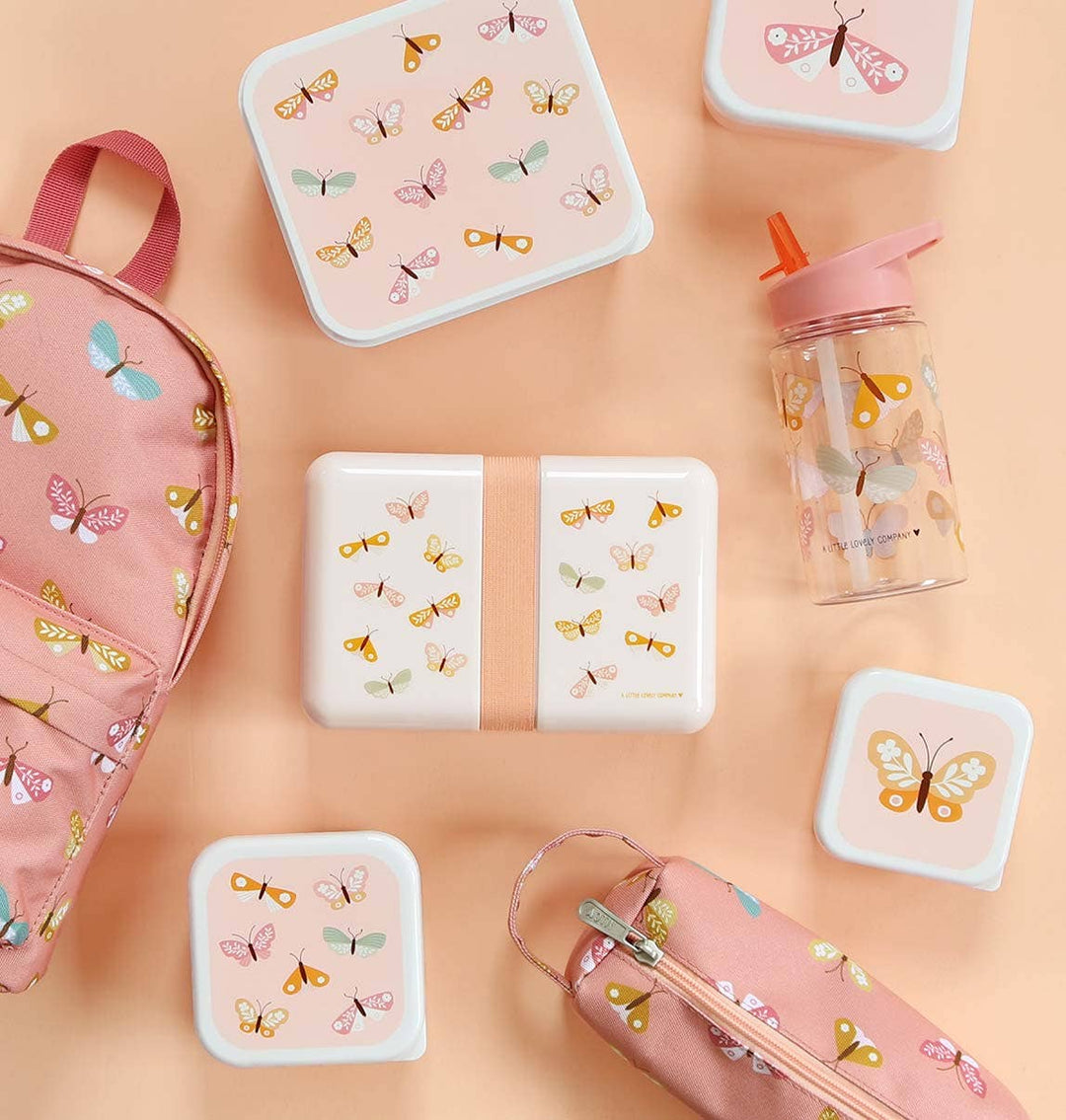 A Little Lovely Company - Kids Drink/Water Bottle: Butterflies