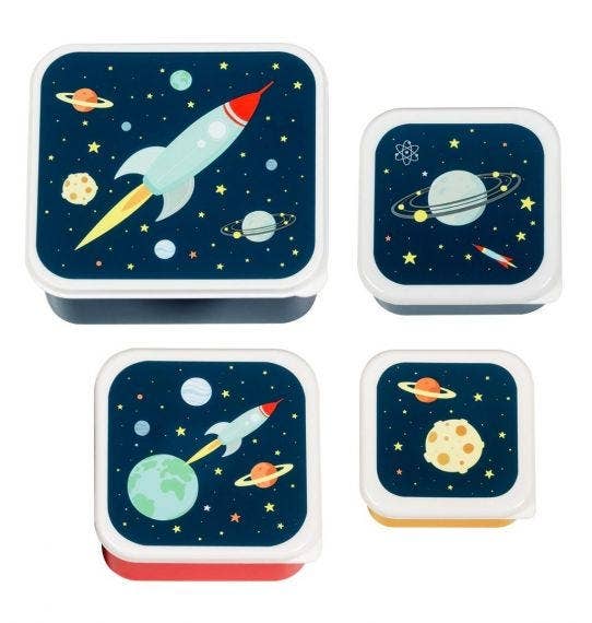 A Little Lovely Company - Lunch & Snack Box Set: Space