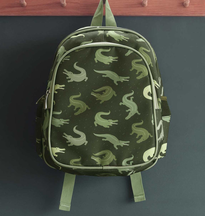 A Little Lovely Company - Backpack with Insulated Pocket: Crocodiles
