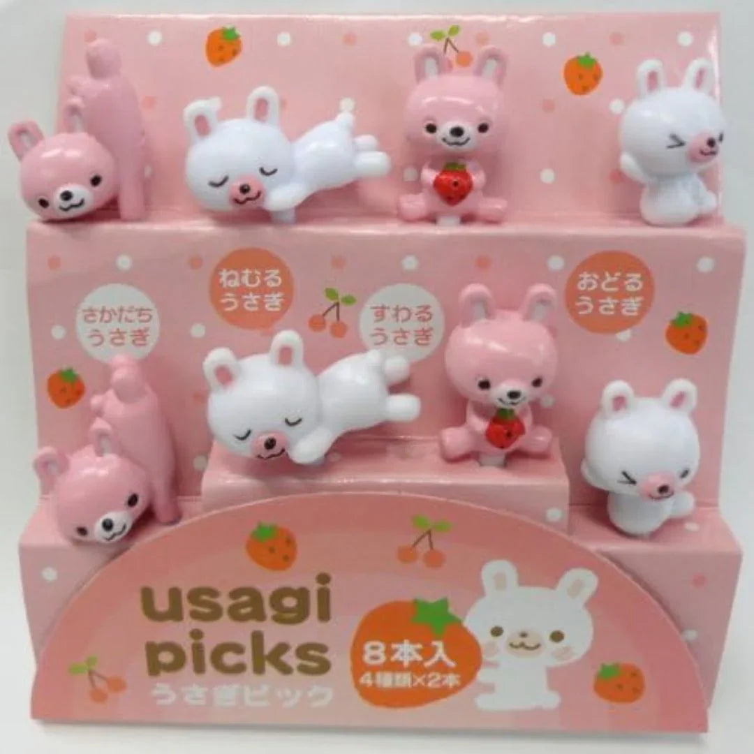 Torune Rabbit Bento Picks - Pack of 8