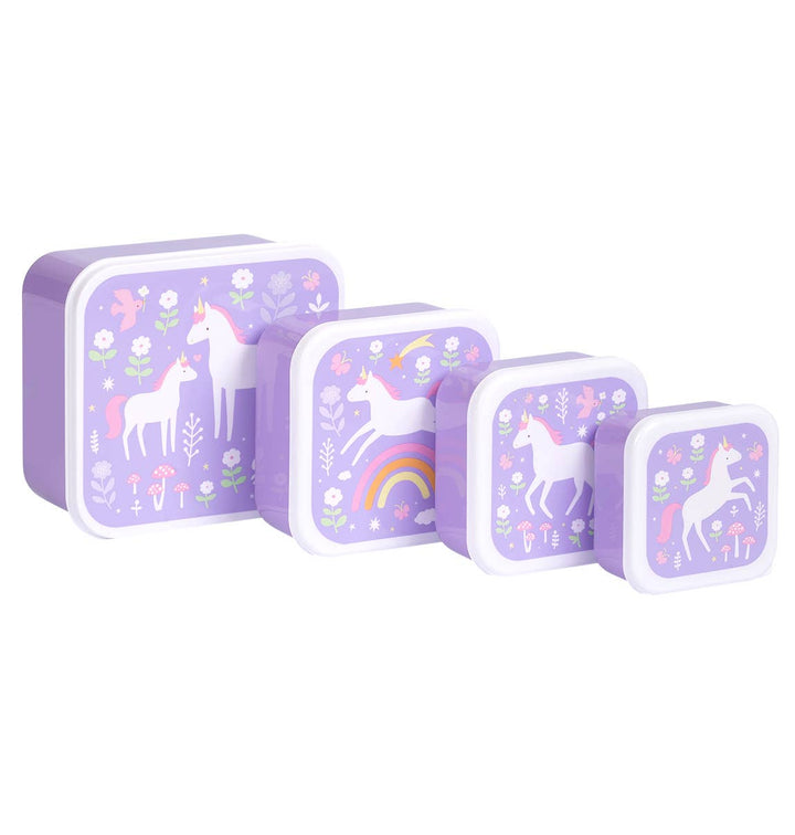 A Little Lovely Company - Lunch & Snack Box Set: Unicorn Dreams