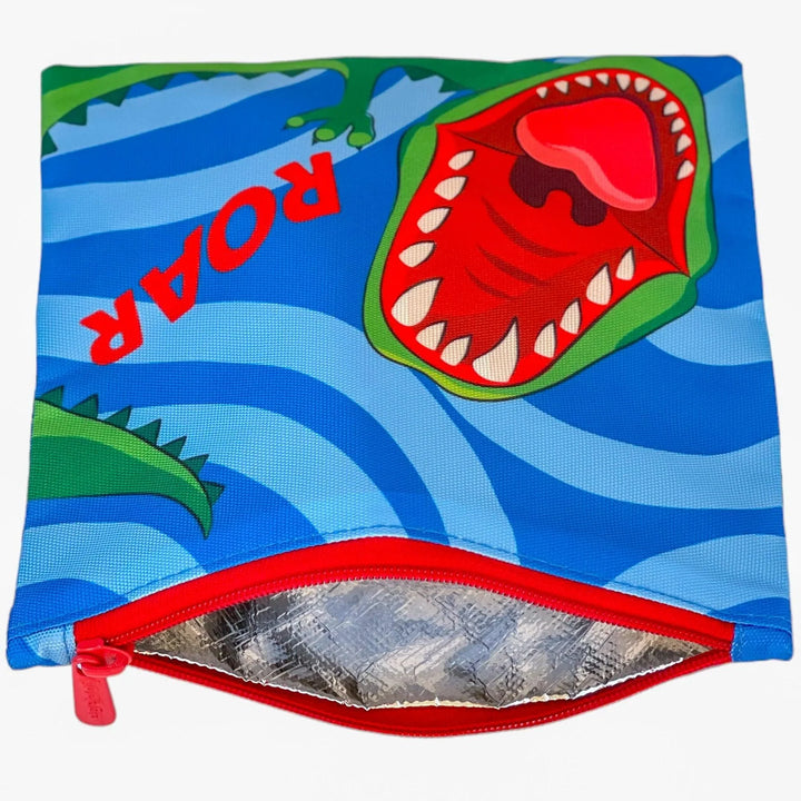 Yumbox Reusable Sandwich Bag - Set of 2 - Navy & Dino