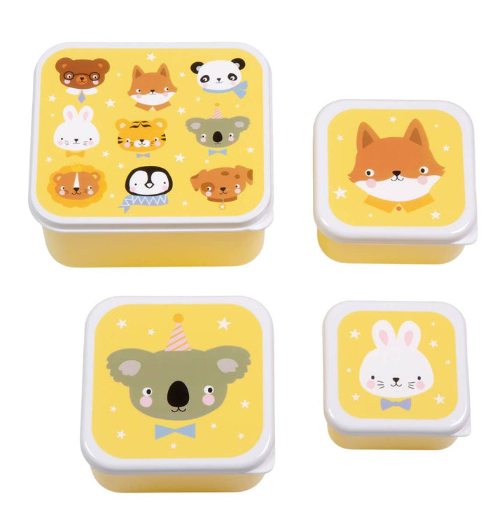 A Little Lovely Company - Lunch & Snack Box Set: Animal friends