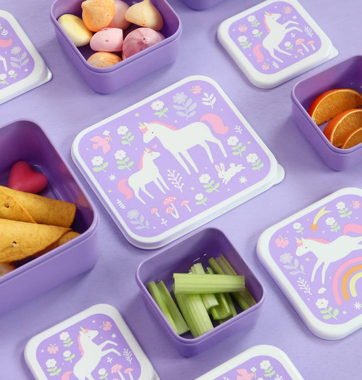A Little Lovely Company - Lunch & Snack Box Set: Unicorn Dreams