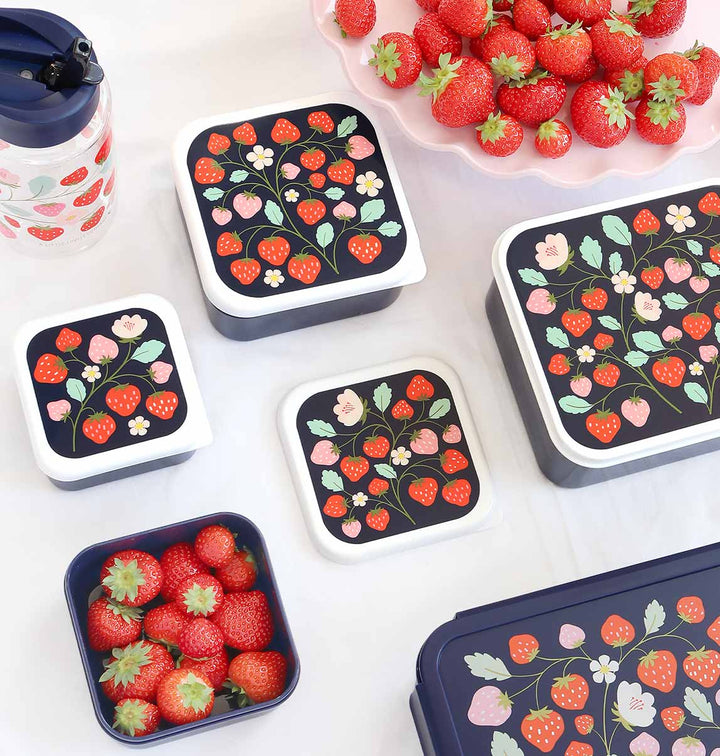 A Little Lovely Company - Lunch & Snack Box Set: Strawberries