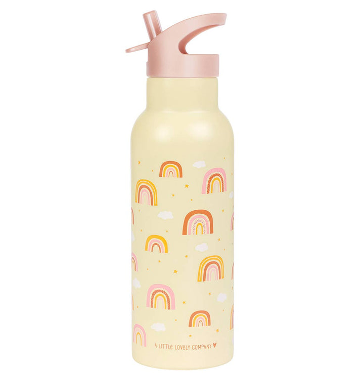 A Little Lovely Company XL Stainless Steel Drink / Water Bottle: Rainbows