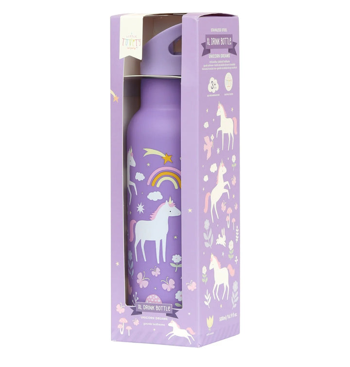 A Lovely Little Company - XL Stainless Steel Drink / Water Bottle: Unicorn Dreams