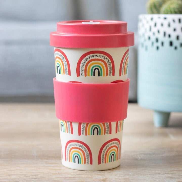 Bamboo Eco Travel Mug - Rainbow Print : ScandiBugs
