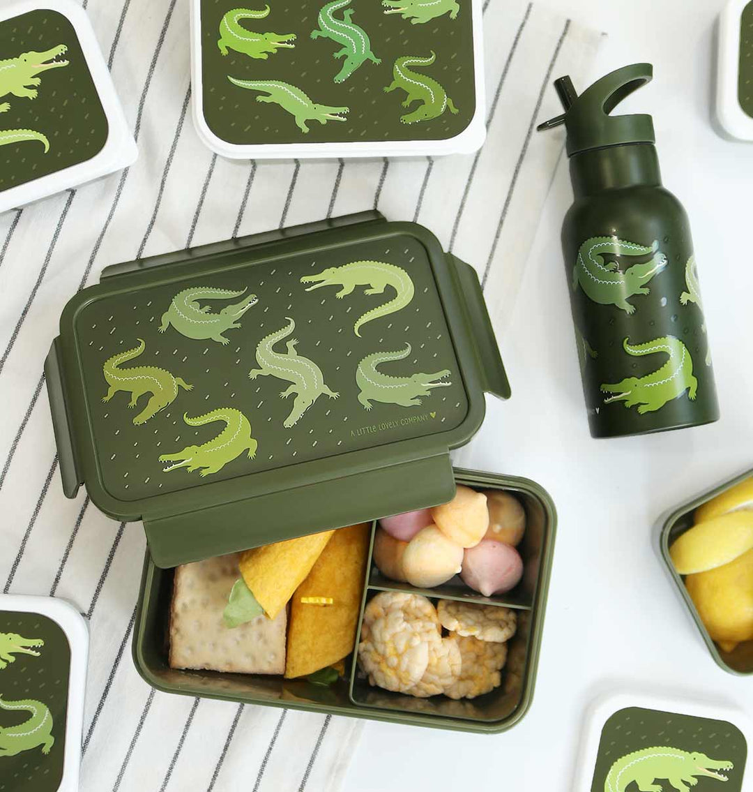 A Little Lovely Company - Bento Lunch Box: Crocodiles