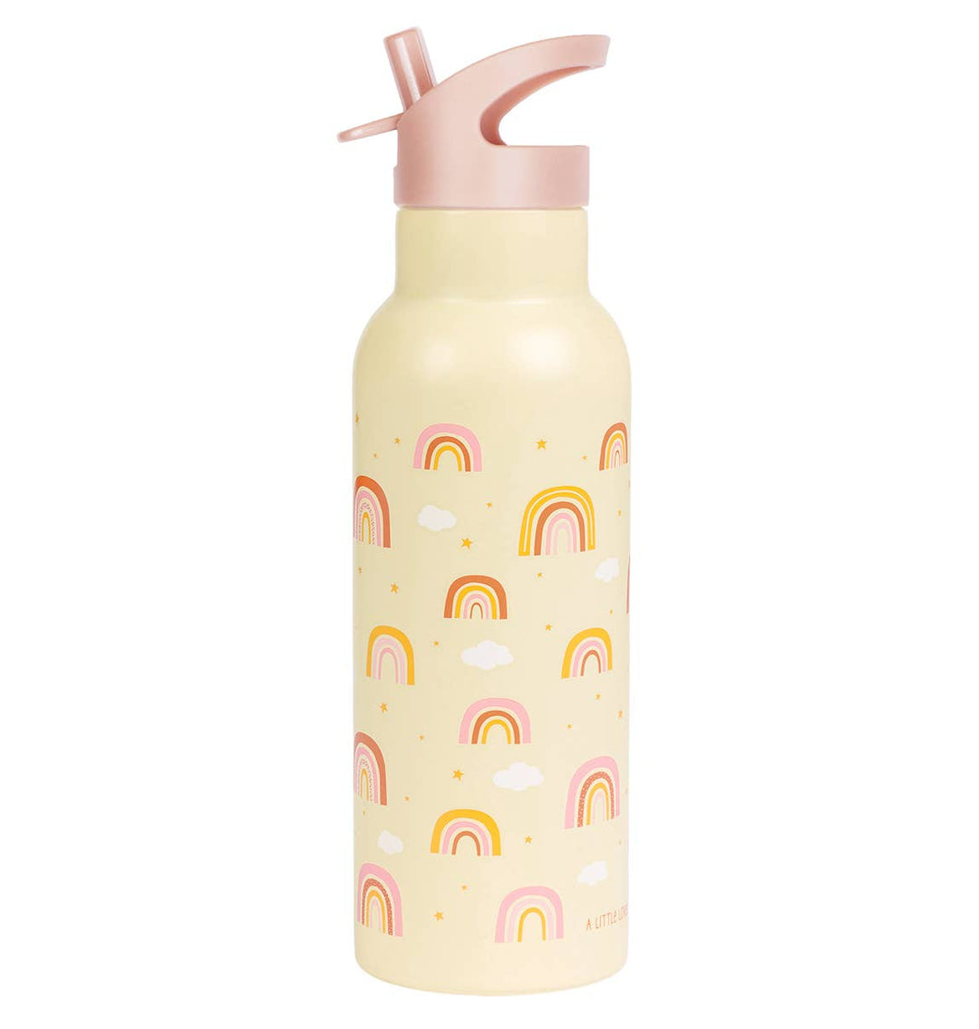 A Little Lovely Company XL Stainless Steel Drink / Water Bottle: Rainbows
