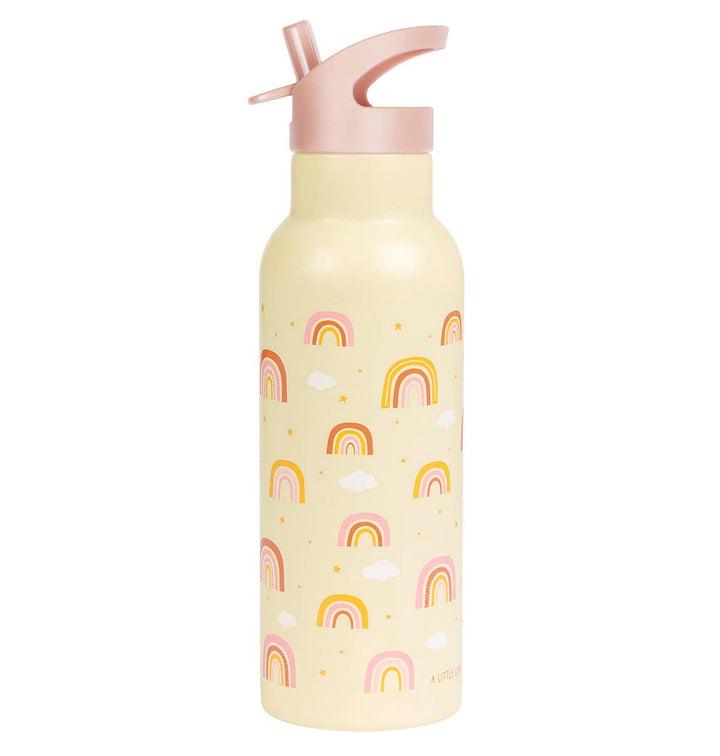 A Little Lovely Company XL Stainless Steel Drink / Water Bottle: Rainbows
