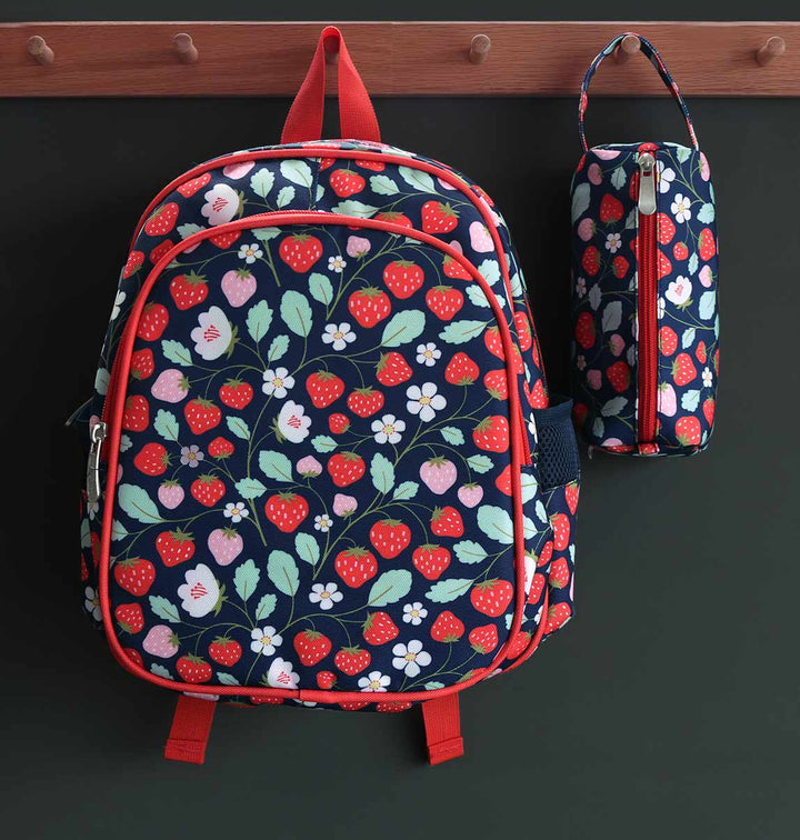 A Little Lovely Company - Backpack with Insulated Pocket: Strawberries