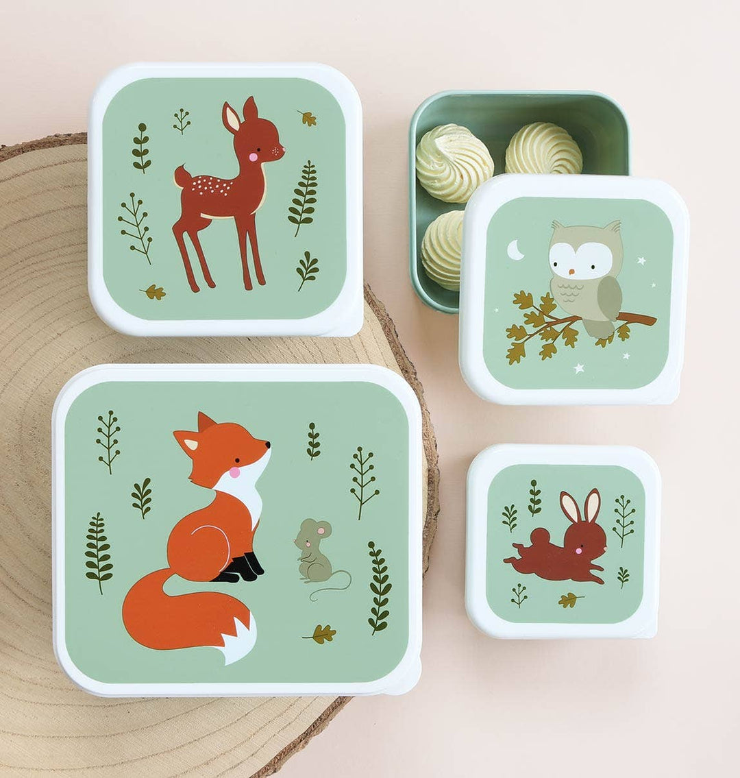 A Little Lovely Company - Lunch & Snack Box Set: Forest Friends