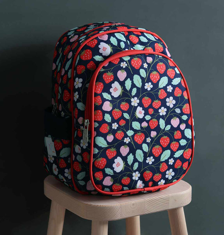 A Little Lovely Company - Backpack with Insulated Pocket: Strawberries