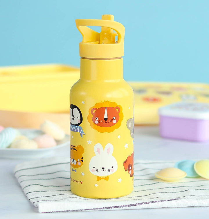A Little Lovely Company - Kids Stainless Steel Drink / Water Bottle: Animal Friends